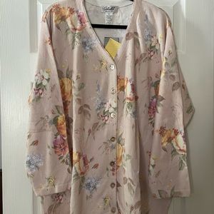 Gabriella T. Floral Cardigan Sweater 2x